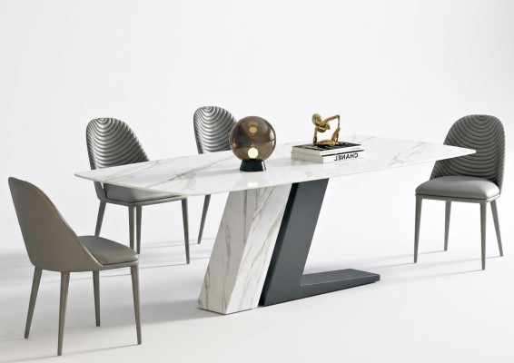 Eat Table Marble Barons Tables Living Room Italy Luxury Designer Stainless Steel New