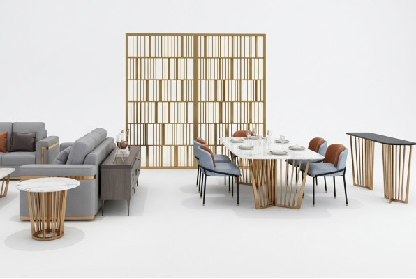 Dining room living room stainless steel design tables 180x90cm luxury furniture dining table table