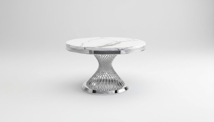 XXL table, stainless steel furniture, Art Nouveau royal luxury furniture, dining table, conference table
