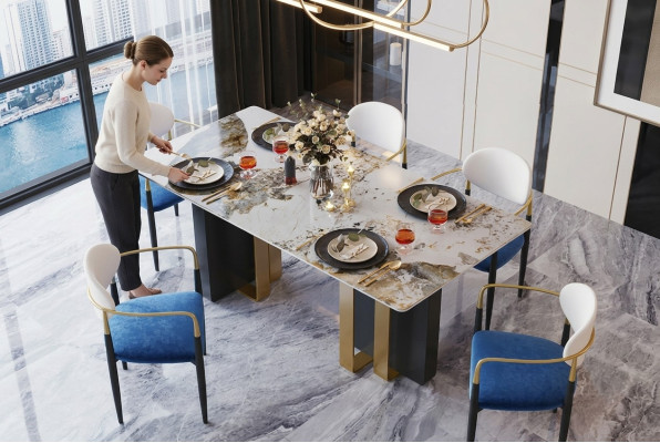Table Marble Style Kitchen Modern Dining Table Tables Dining Room Luxury Furniture Design