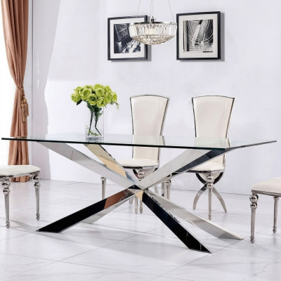 Luxury Table Design Dining Room 180x90cm Dining Tables Glass Furniture Design Tables New
