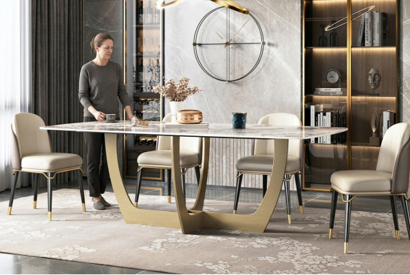 Luxury Furniture Metal Tables 180x90cm Living Room Hotel Dining Room Table Designer New