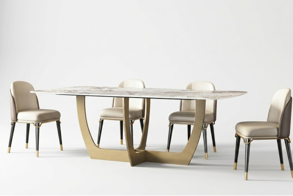Luxury Furniture Metal Tables 180x90cm Living Room Hotel Dining Room Table Designer New
