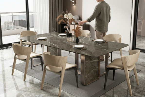 Designer upholstered luxury table tables 240x100 dining tables marble dining table dining room