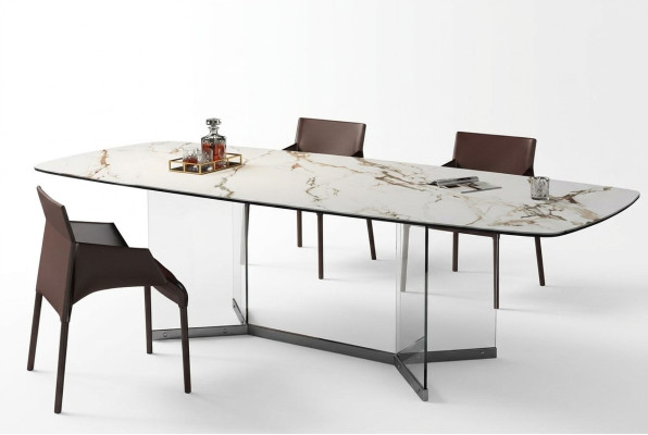 Dining room living room design luxury modern tables stainless steel legs marble imitation new