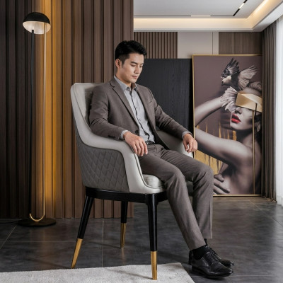 Luxurious chair in gray wood modern style for your dining room