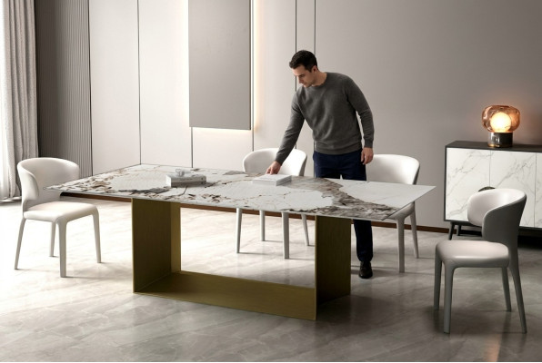 Modern dining room living room kitchen tables 180x90 dining table design table stainless steel