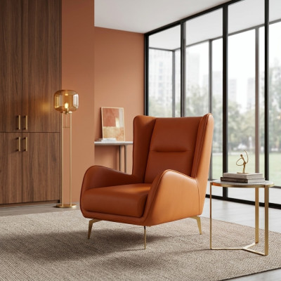 Luxury TV Club Armchair Upholstery Seat Design Couch Armchair Relax Leather Lounge