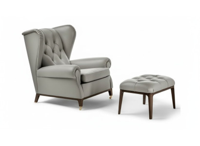 Modern set upholstery relax television 2-piece armchair stool side table