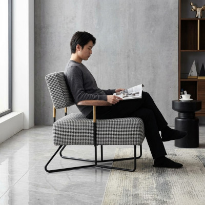 Luxury Seat Relax Armchair Design Couch Sofa Seating Fabric Lounge Club