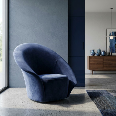 Luxury TV Club Upholstered Seat Armchair Design Couch Sofa Relax Fabric