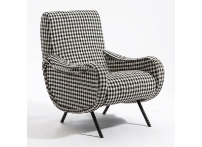 Designer Lehn Chair Upholstered Sofa 1-Seater Stainless Steel with Textile Armchair