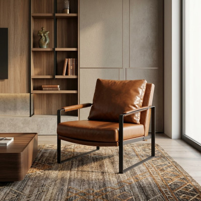 Designer armchair upholstered sofa seater TV living room armchair club