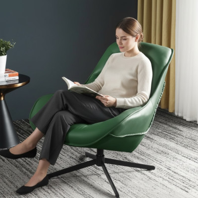 Living room modern textile fabric green creative furniture armchair modern