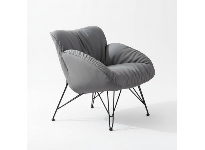 Armchair Soft Living Room TV Sofa Couch Armchair Chair Velvet Gray