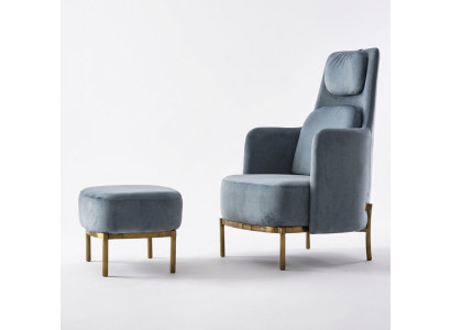 Armchair Chair Upholstery TV leather Textile Fabric Gray Design Lounge