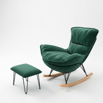 Armchair Designer Chair Upholstered Relax Textile Ottoman Single-seater Club Sofa