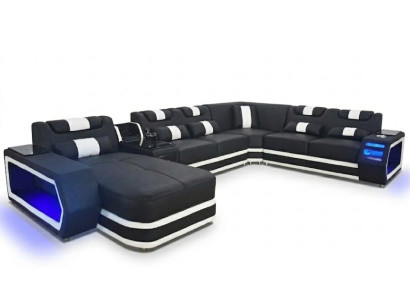Living landscape couch textile leather sofas upholstery corner couch design corner sofa U-shape