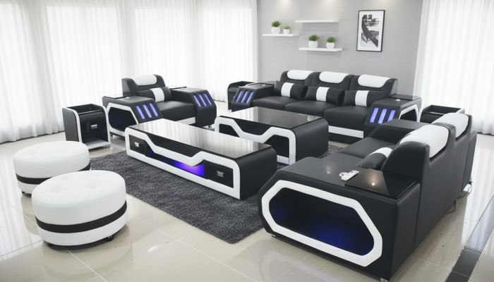 Sofa Set 3+2+1 Seater Coffee Table Set Design Modern 4-piece Modern