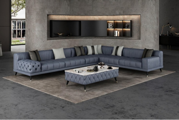 Corner sofa Sofa L-shaped Living room Couch Upholstered Sofas New Design Leather