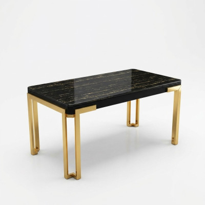 Luxury tables dining room table modern metal dining room table furniture gold stainless steel