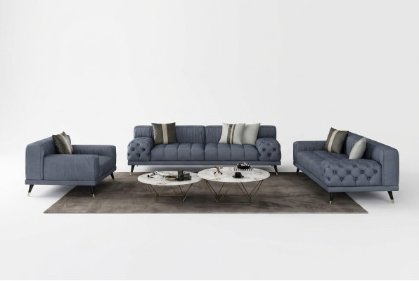 Luxury modern sofas seating suite 3-2-1 seater sofas upholstery Chesterfield leather new