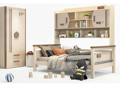 Children's room 2-piece set loft bed wardrobe high gloss youth room furniture new