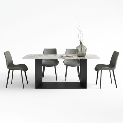 Dining table modern stainless steel dining room living room kitchen tables design table metal