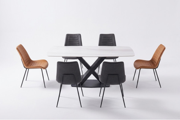 Luxury dining tables, metal dining table, modern furniture, new stainless steel