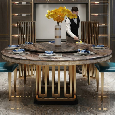 Luxury Round Table Round Tables Stainless Steel Furniture Design Dining Room Dining Tables New