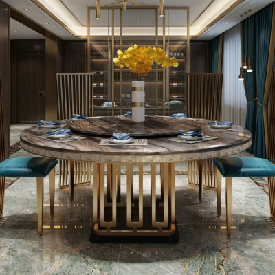 Luxury Round Table Round Tables Stainless Steel Furniture Design Dining Room Dining Tables New