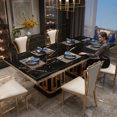 Luxury Modern Marble Style Dining Table Furniture Table Tables Dining Room Design Kitchen