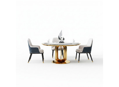 Luxury round table round design tables stainless steel furniture dining room dining tables new