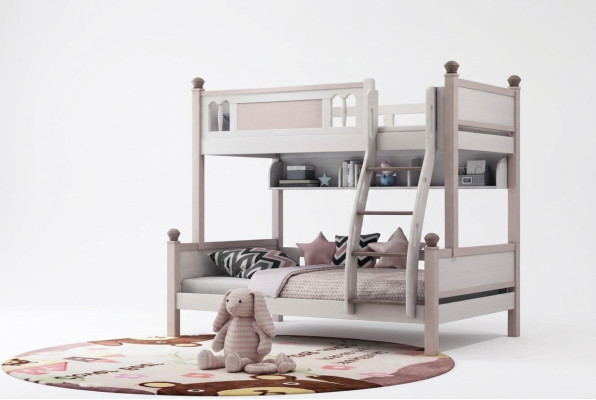 Bunk bed loft bed high gloss natural loft bed children's bed tier beds bed