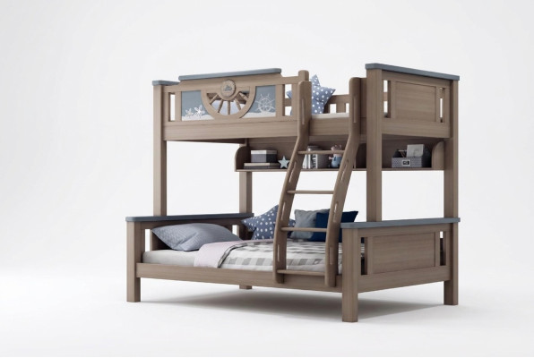 Bunk bed children's youth room furniture wood loft bunk bed double beds