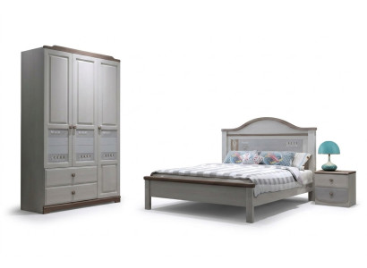Bedroom youth children's room set modern wardrobe bedside table table new 5-piece set.