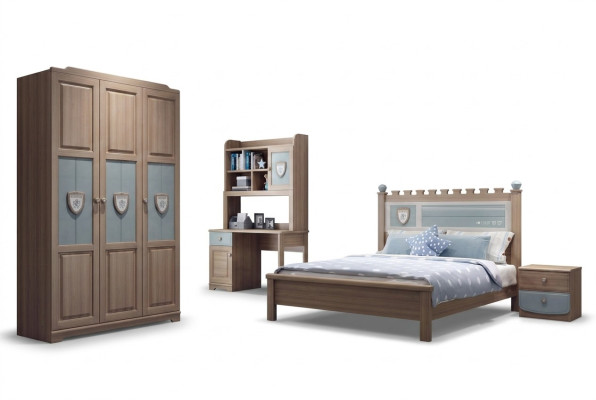 Youth room children's room set bed chest of drawers wardrobe 5-piece bedroom new
