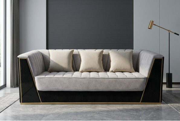 Sofa 3-seater sofas luxury textile couches big upholstery designer furniture three-seater