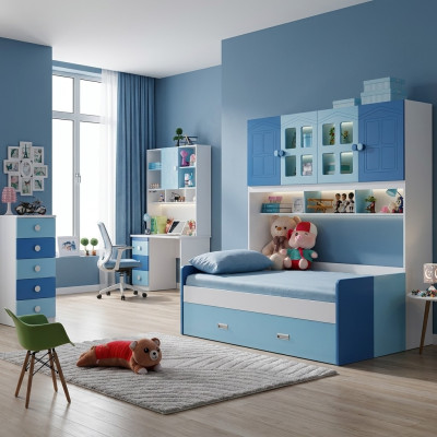 Designer room for youth & children's bedroom table bed dresser set new