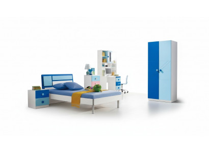 Children's Room Set Bed Wardrobe Modern Youth Bedroom New 4-piece Set