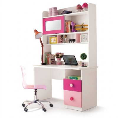 Youth room furniture shelves in the children's room girl bookshelf cabinet desk.