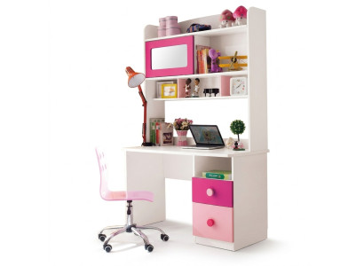 Youth room furniture shelves in the children's room girl bookshelf cabinet desk.