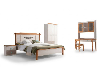 Suit set bed nightstand dresser design bedroom 5 pcs. Complete new