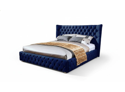 Chesterfield Beds Desi180x200gn Double Bed Furniture Upholstery Fabric Blue Bed New