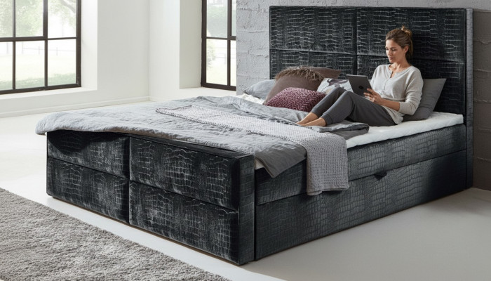 Box spring bed leather bed 200x200cm hotel double bed luxury beds modern new