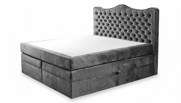 Box spring bed beds upholstered bed hotel leather textile fabric 180x200cm velvet furniture