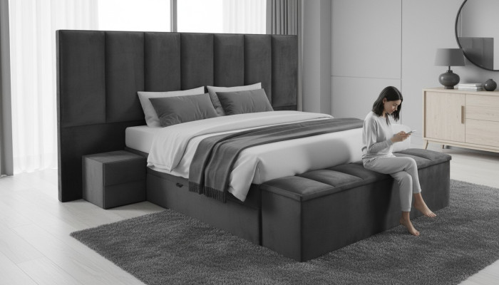 Box spring hotel mattress bedroom textile design bed double beds