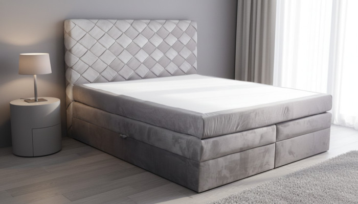 Box spring bed leather bed 180x200cm hotel double bed luxury beds modern new