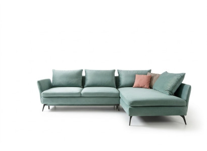 Living room green furniture textile sofas sectional sofa L-shaped couch upholstery furniture