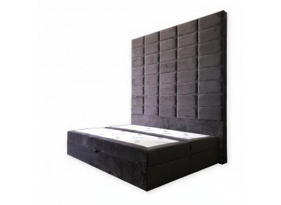 Double bed upholstered bed brown 180x200 beds luxury design furniture wall panel new
